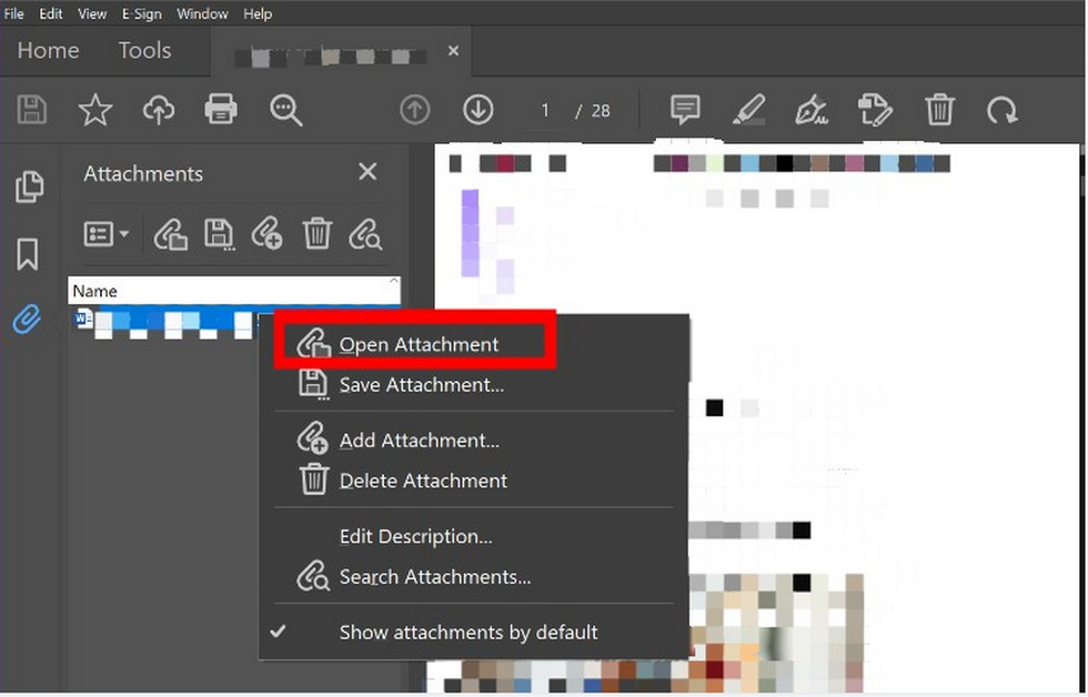 Open PDF Attachment in Adobe Acrobat