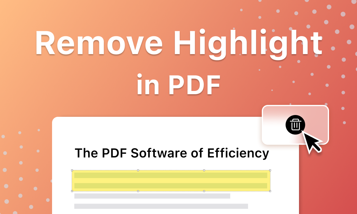 How To Remove Highlight in PDF