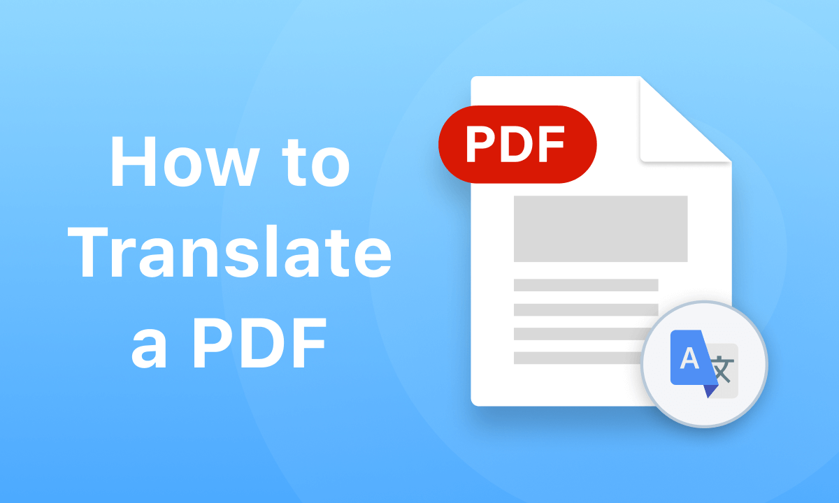 How To Translate a PDF
