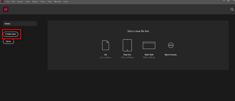 Create a New Document
