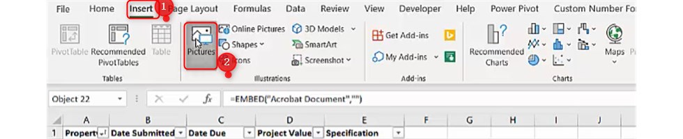 Insert the PDF as A Picture