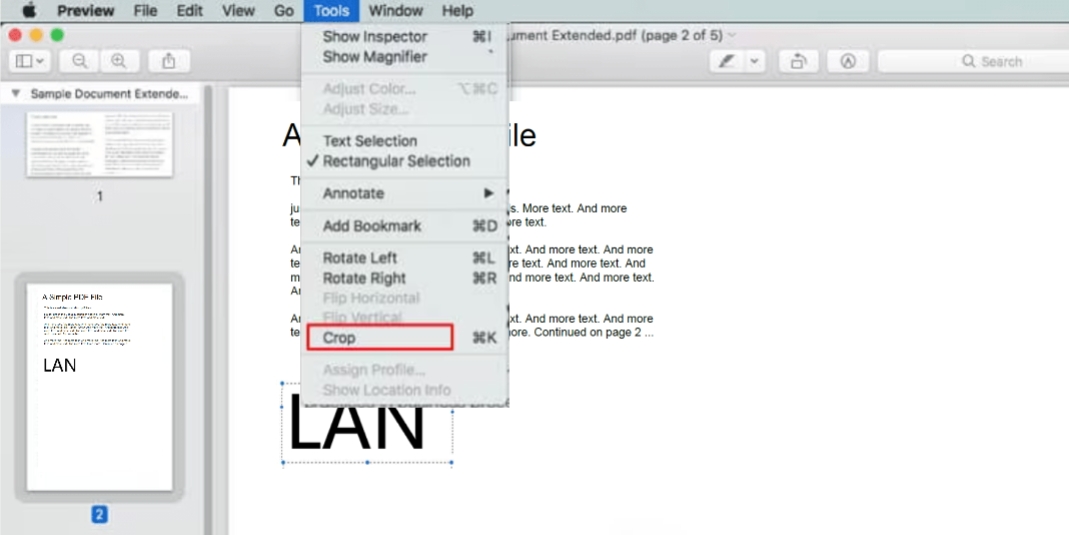 Crop Signature in PDF