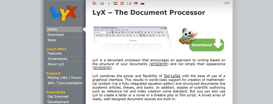 LyX LaTeX Editor