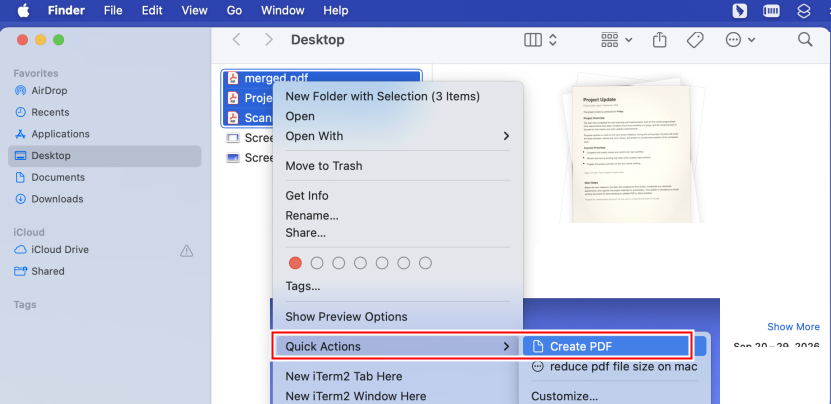 Create PDF from Multiple Files on Mac