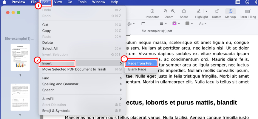 Combine the Whole PDFs in Mac Preview App