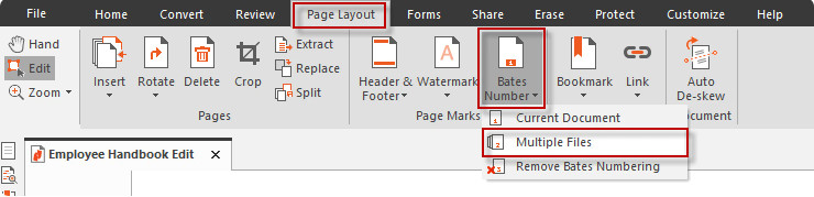 Nitro Bates Number Option