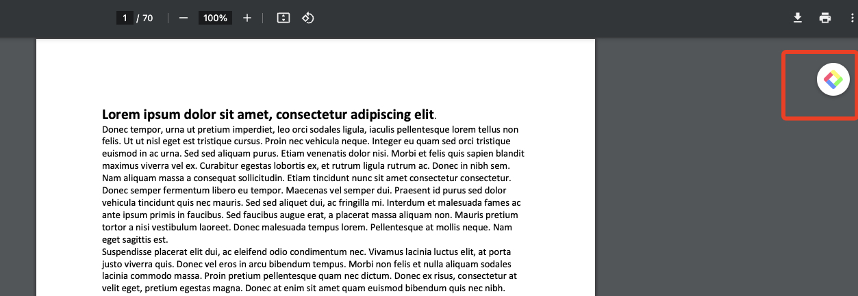 Open A PDF File and Click on Glasp Icon