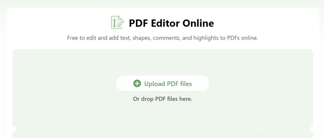 Upload PDF to the Online Editor