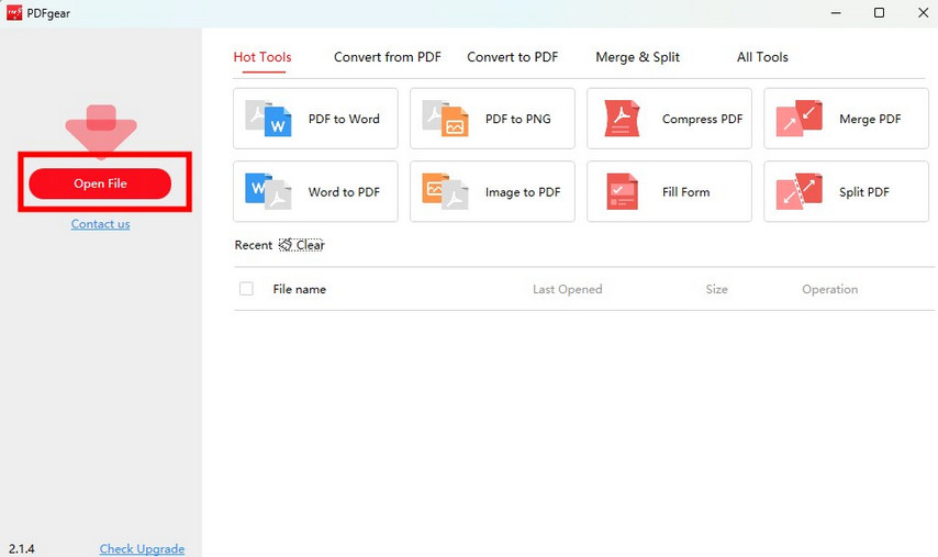 Open a PDF in PDFgear to Extract Image