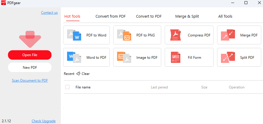 Import a PDF into PDFgear