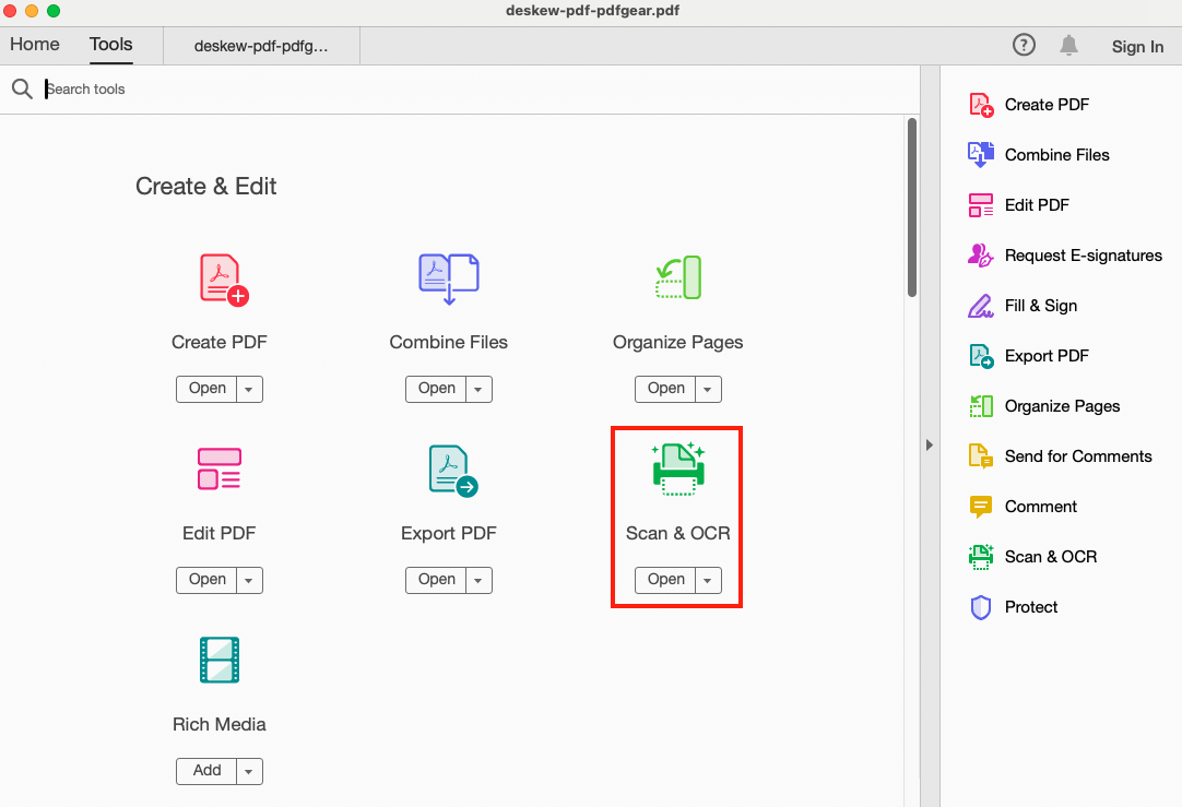 Open PDF File via Adobe Acrobat 