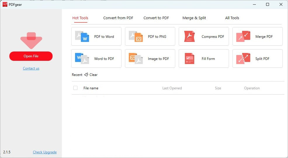 Open File in PDFgear
