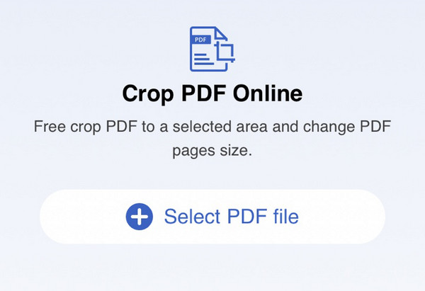 Upload a PDF to PDFgear Online PDF Cropper