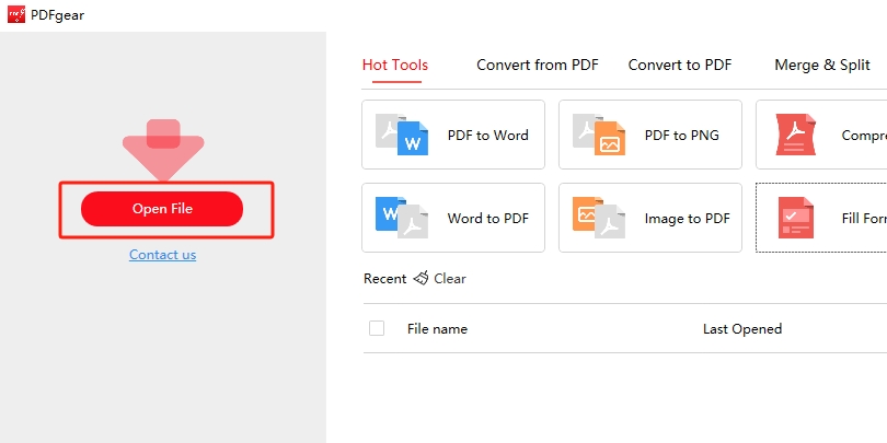 Open PDF in PDFgear