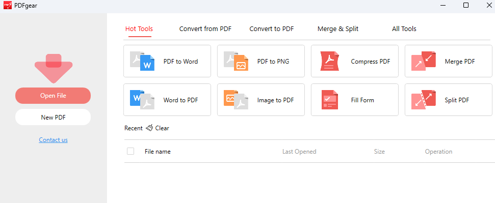 Import PDF to PDFgear