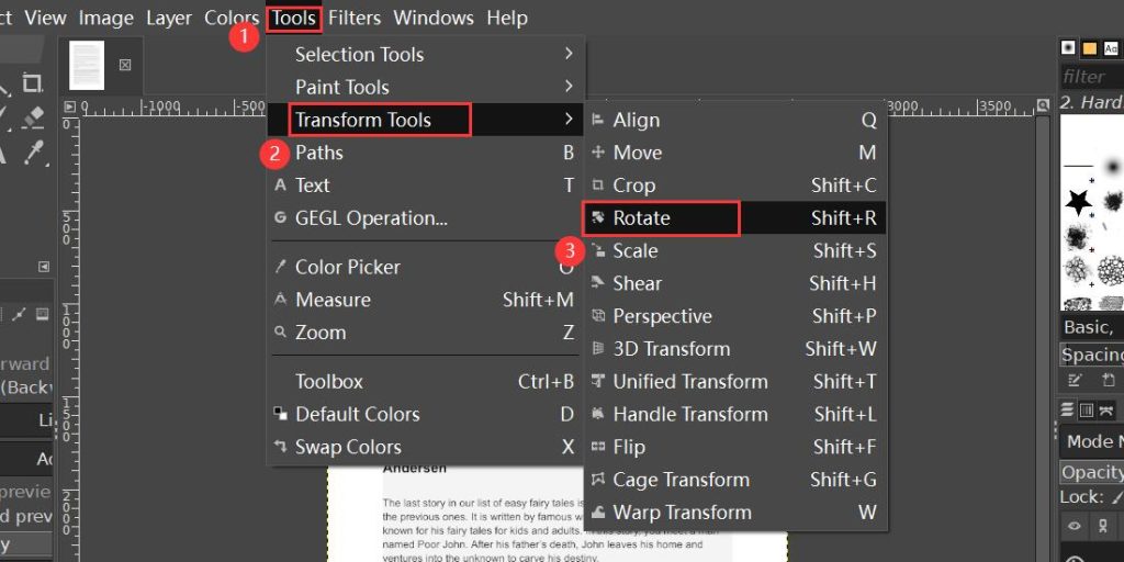 Select Rotation Page 