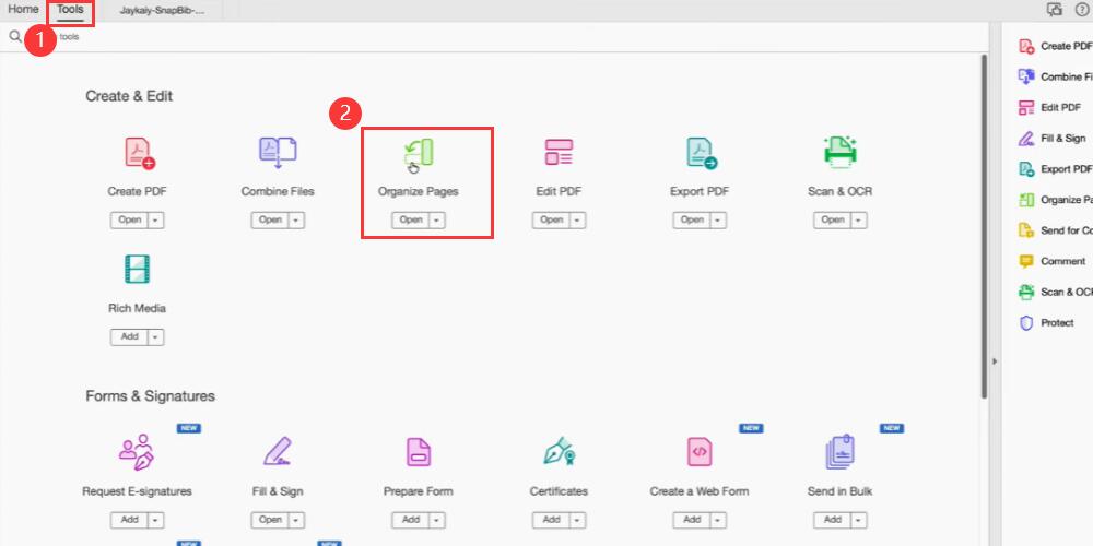 Enter Organization Page Mode