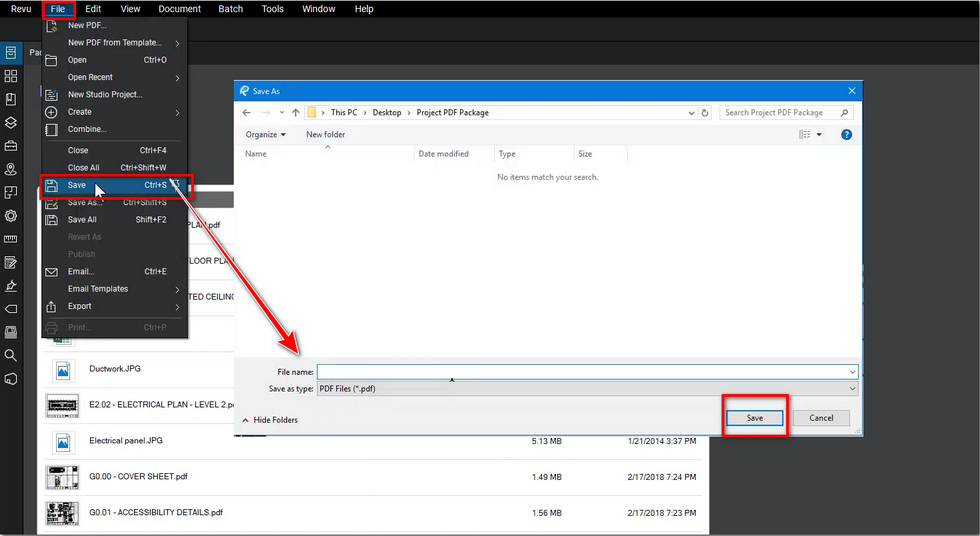 Save Your PDF Portfolio from Bluebeam