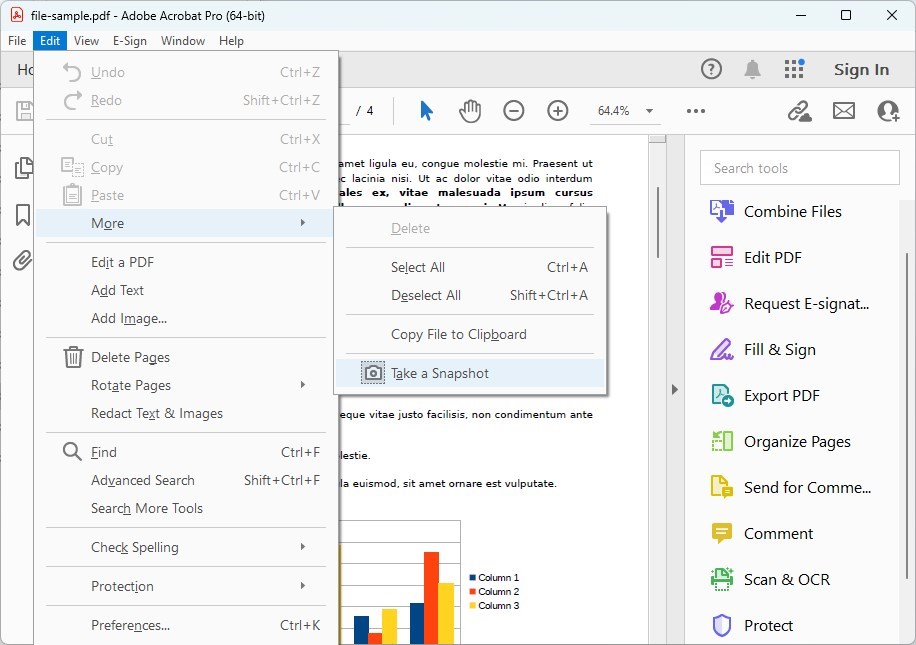 Adobe Acrobat Snipping Tool