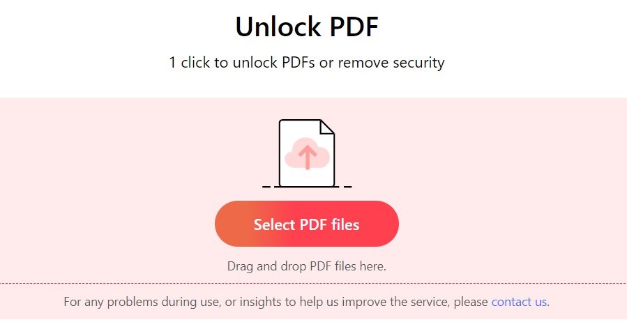 Upload the PDF to Unlock