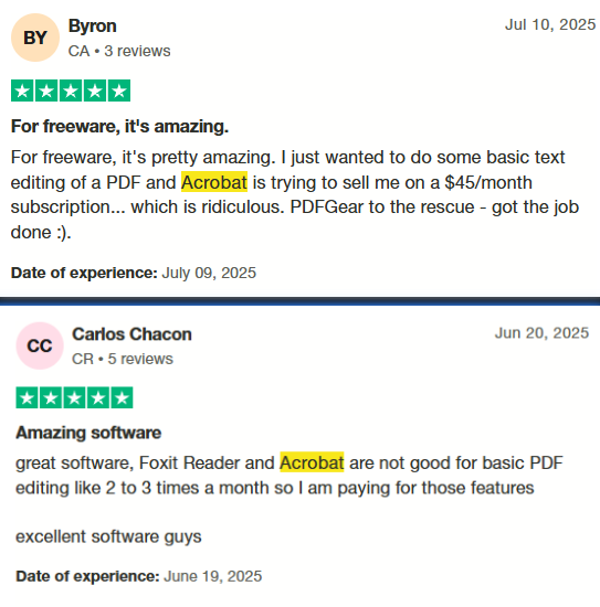 Thanks to Trustpilot users