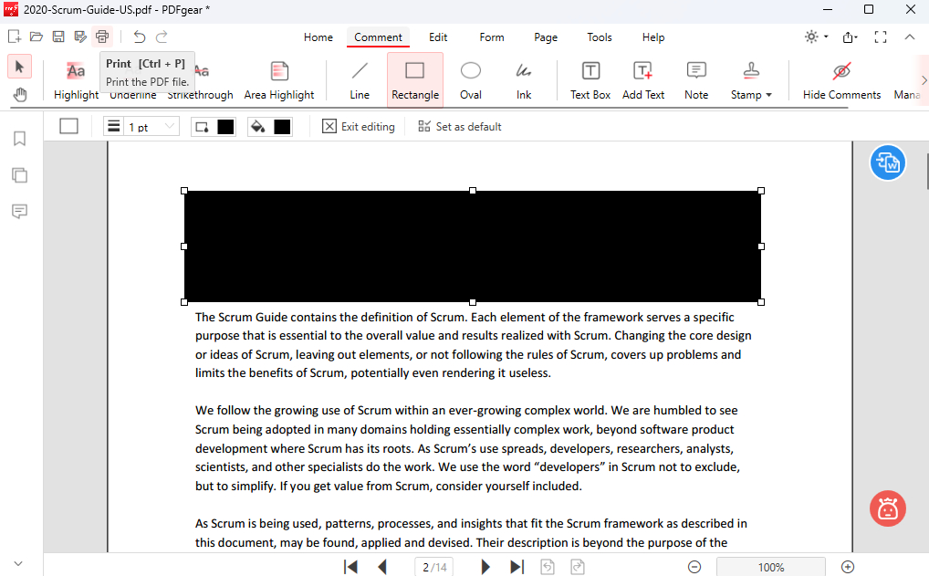Print PDF