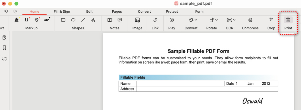 Print Form