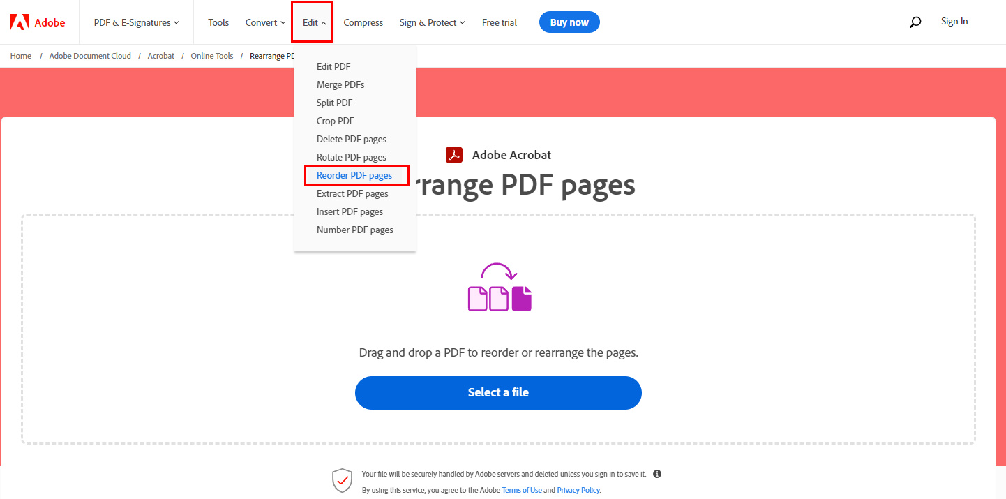 Enter the Online Reorder Tool