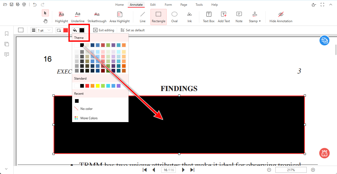 Redact Text in PDF with PDFgear
