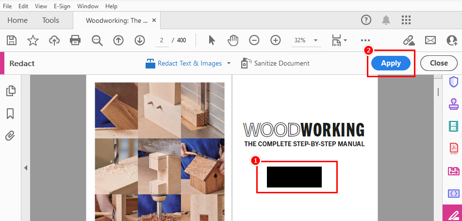 Apply the Redaction in Adobe Acrobat