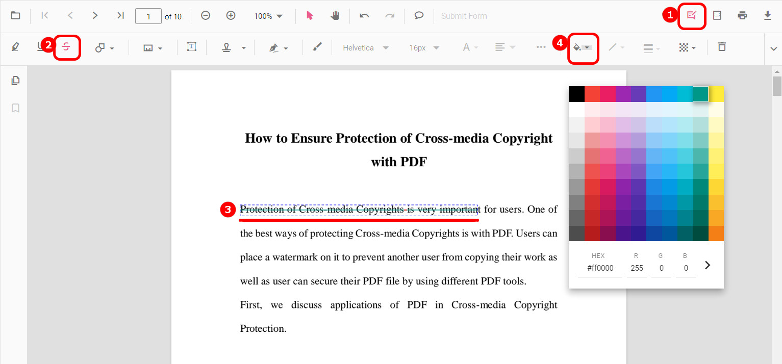 Redline PDF with Online PDF Editor