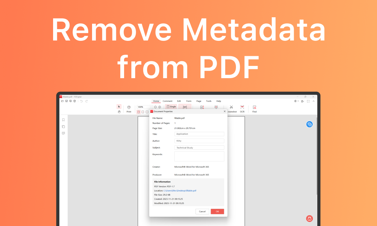 How to Remove Metadata from a PDF Free and No Signup