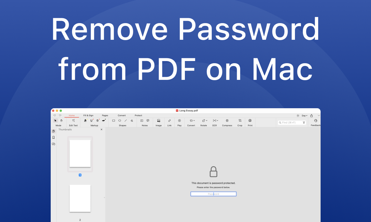 Remove Password from PDF on Mac