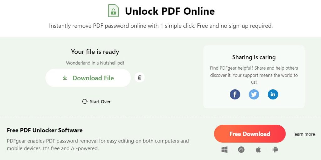 Remove Password from PDF Online