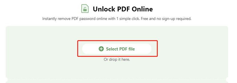 Remove PDF Password with PDFgear Online Unlocker