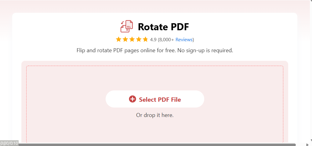 Rotate PDF Pages Online with PDFgear Online Rotator