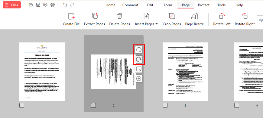 Rotate Only One Page with PDF Portrait to Landscape Converter
