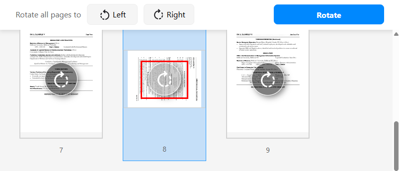 Change One PDF Page to Landscape Online with PDFgear
