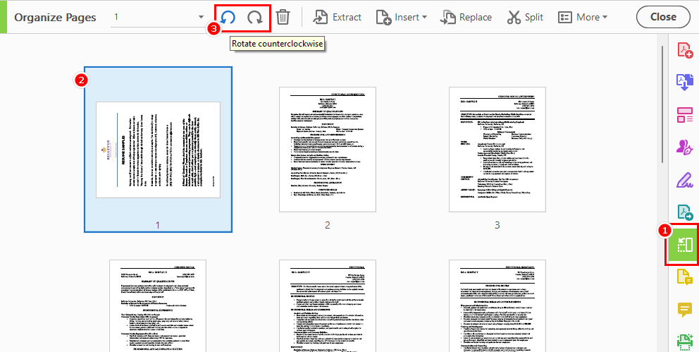 Rotate PDF Pages with Adobe Acrobat Pro