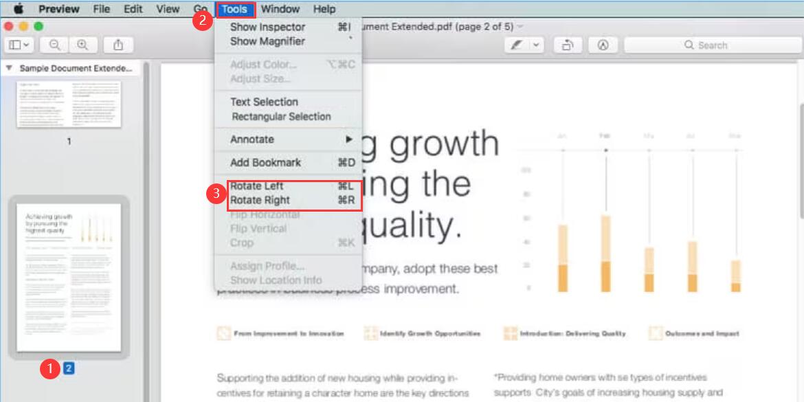 Rotate PDF in Preview