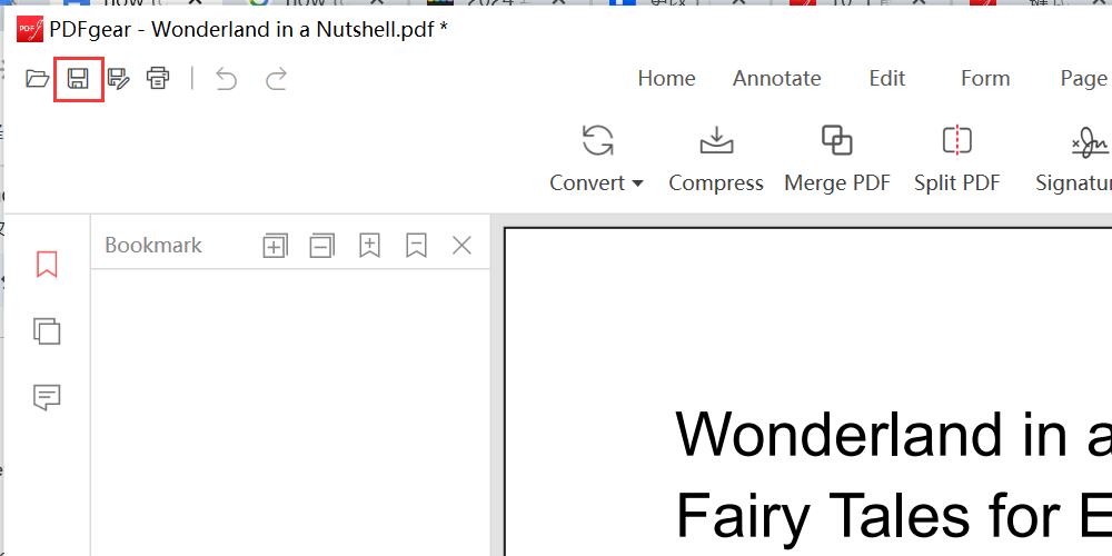 Save PDF with New Password
