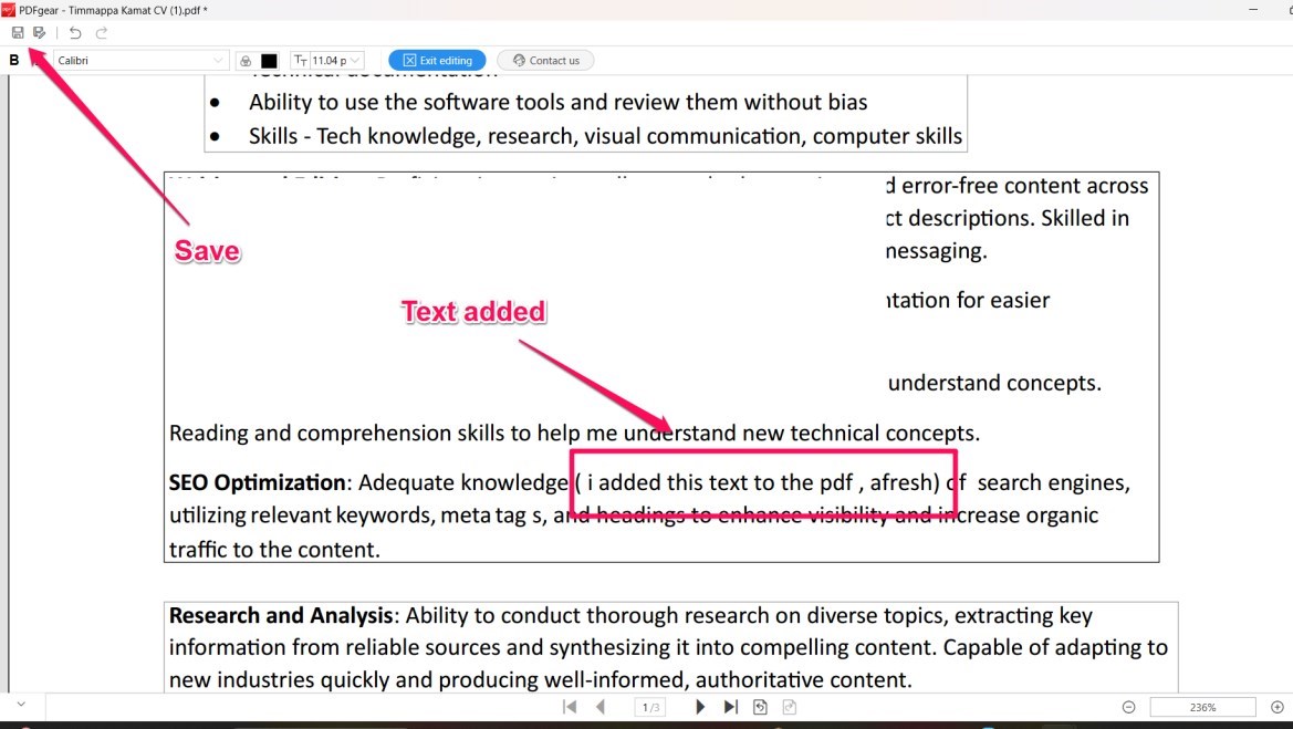 Save the Edited PDF