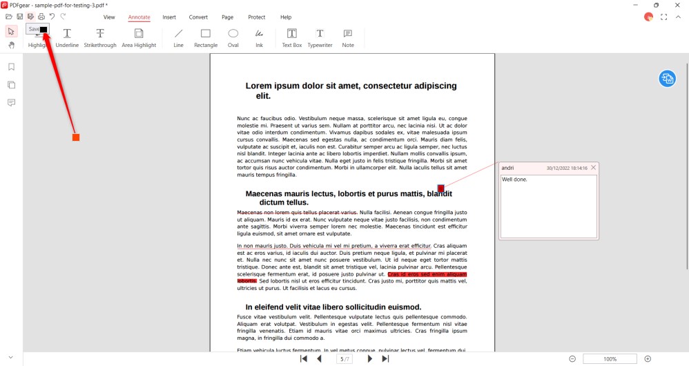 Save the Edited PDF 