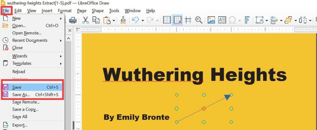 Save the Modified PDF File in LibreOffice