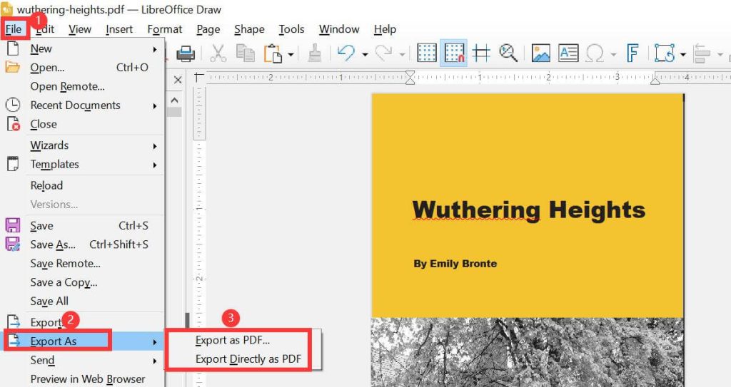 Save the New File in LibreOffice