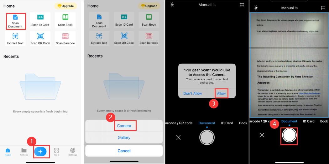 Scan Documents with PDFgear Scan