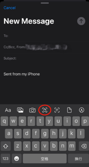 Enter Scan Mode in the Email