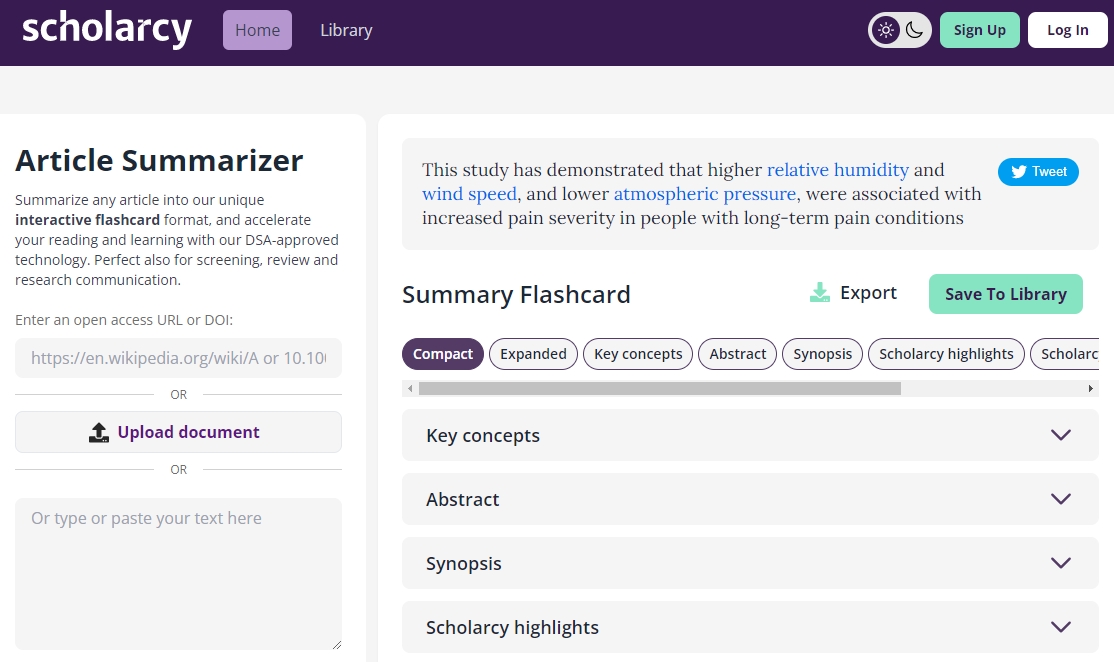 Multilanguage AI PDF Summarizer - scholarcy 