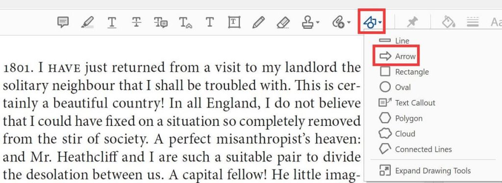 Select Arrow in Adobe Acrobat