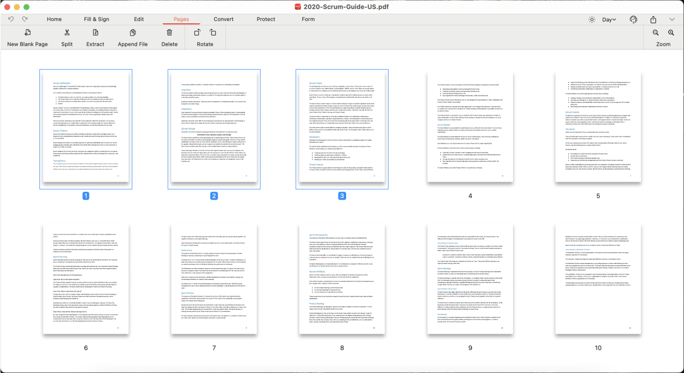 Select Pages to Delete